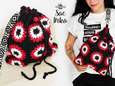 Comment faire un sac bandoulière "Inka" au crochet granny facile tendance