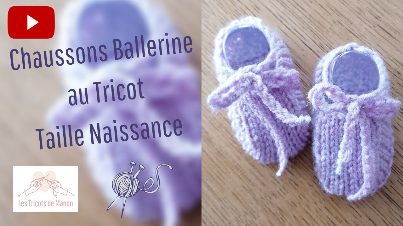 Chaussons Ballerine taille naissance au Tricot