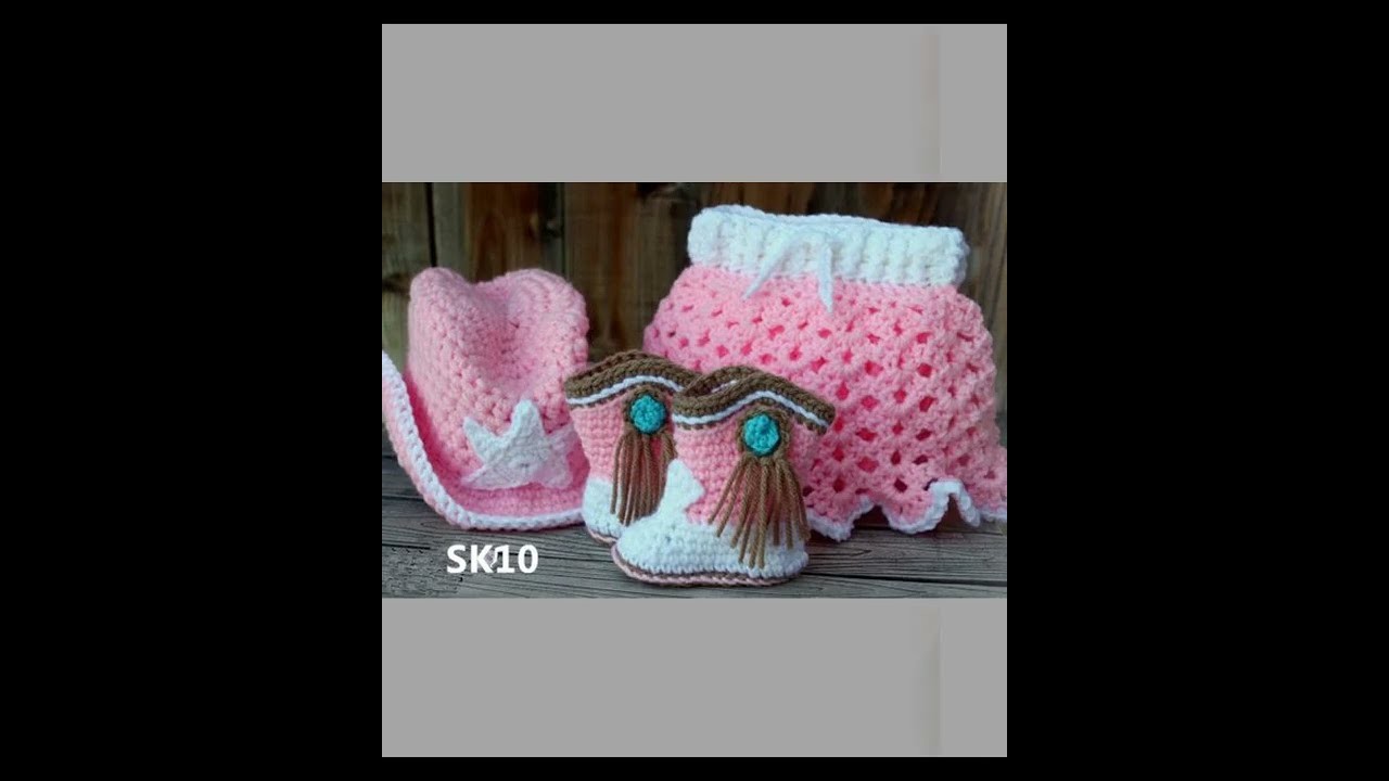 Crochet baby folk, western 15 #shorts