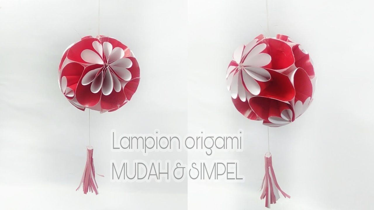 Lampion kertas origami mudah dan simple