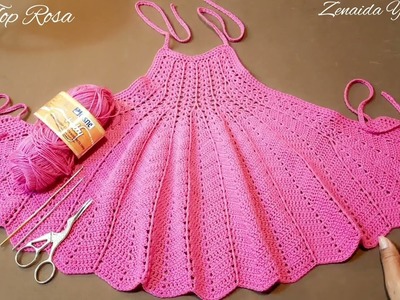 TOP CROCHET Blusa Coqueta #zenaida #crochet