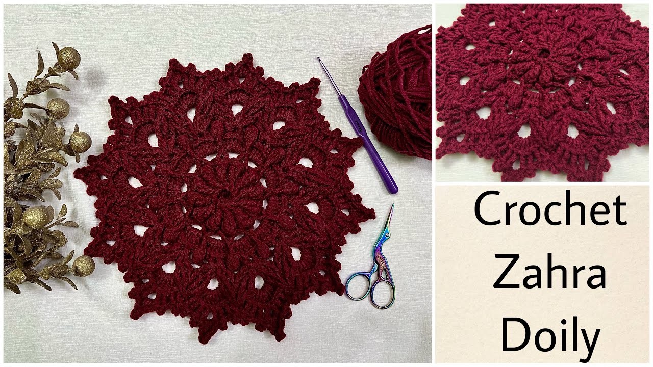 How to crochet Zahra Doily || ক্রশে যাহরা ডইলি