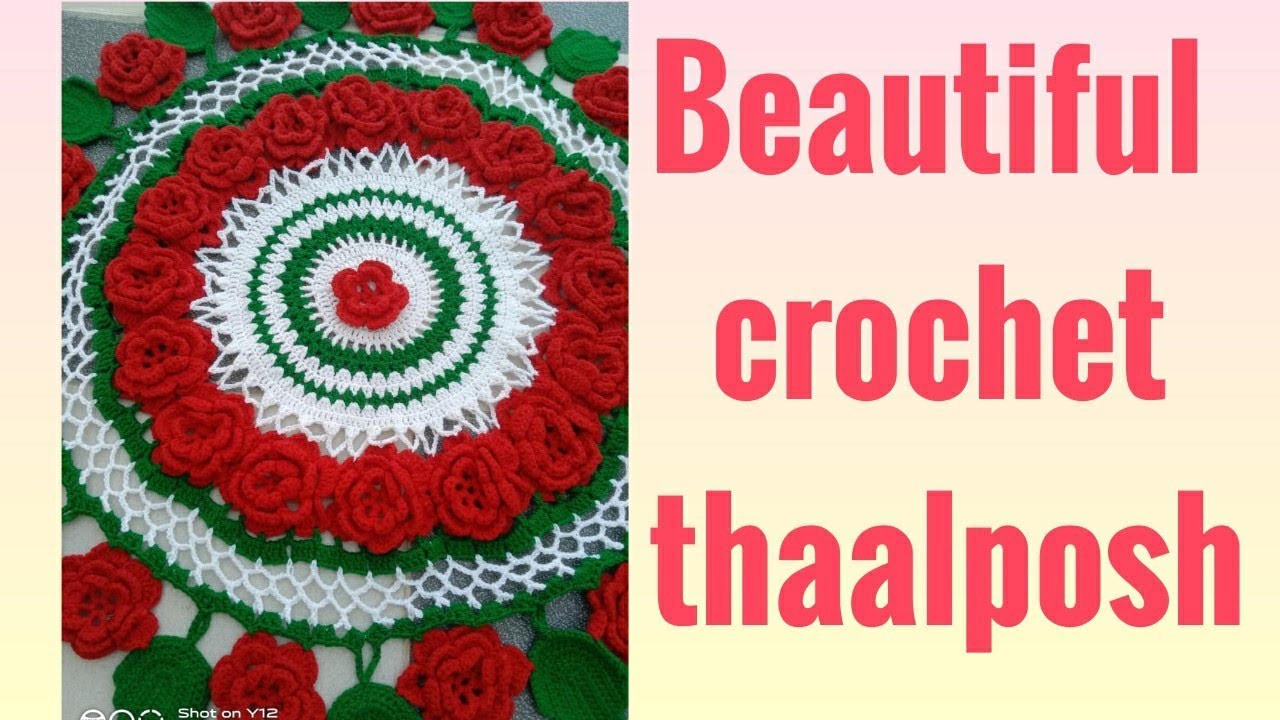 How to knit Crochet Thalposh|Part-2   Table cover |गुलाब थालपोश|ગુલાબ નો રુમાલ@NiruDIYCreation