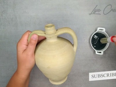 ☘ Idée de décoration de maison. DIY déco amphore ou vase style antique vintage argenté ☘