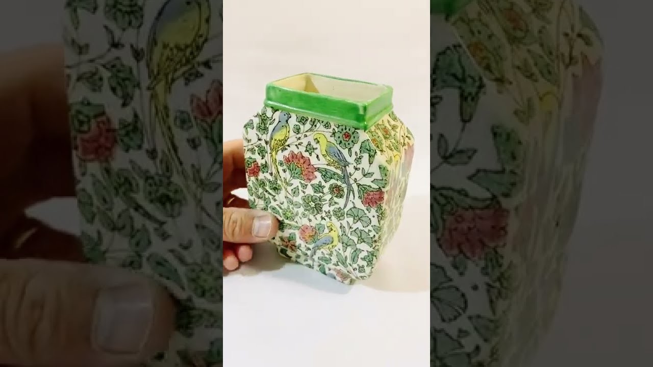 Royal Doulton “Persian” Parrots Vase (Rare)
