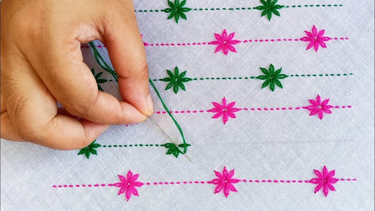 নকশী কাঁথা সেলাই !! Hand Embroidery Traditional Bangladeshi Nokshi Katha Stitch Tutorial #238