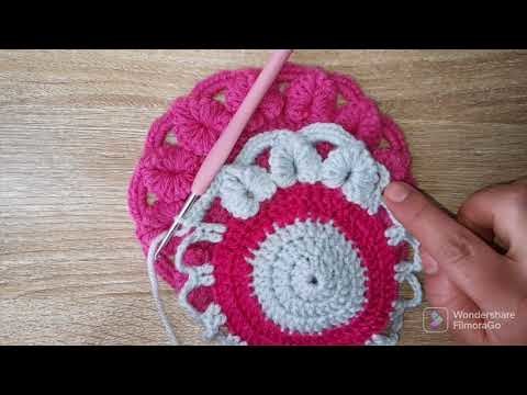 Crochet facile sous verre ou tasse   كروشيه سهل قاعدة كوب