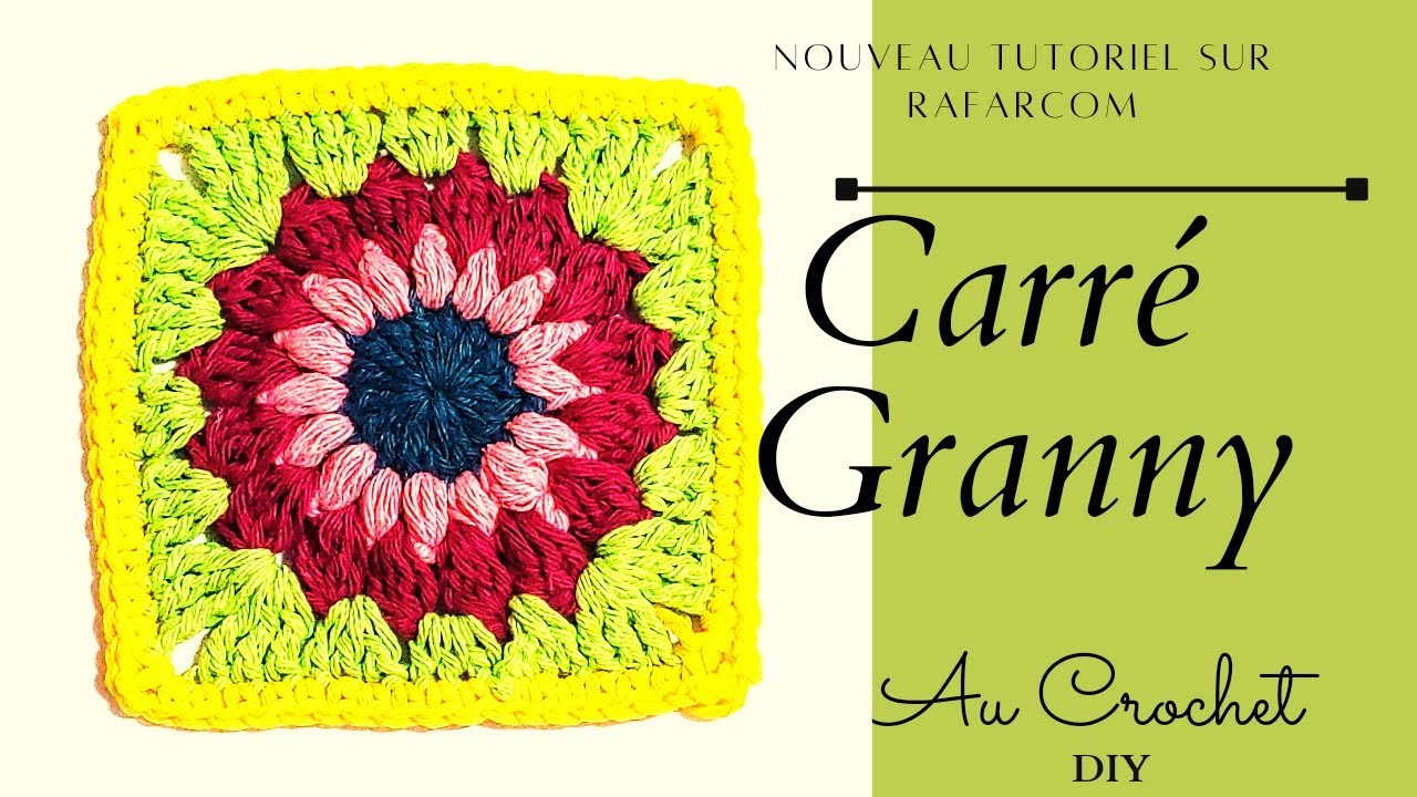 Crochet granny carré special gauchers