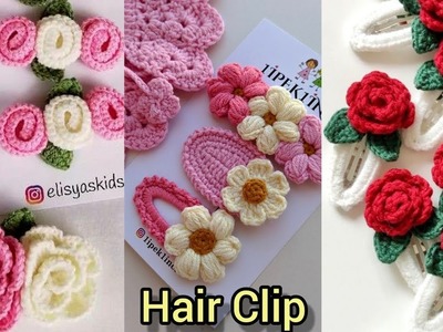 Crochet Hair Clip,Crochet,Crochet Baby Frock,Crosia Frock Design,क्रोशिया फ्रॉक,#BeautyHorizonandart