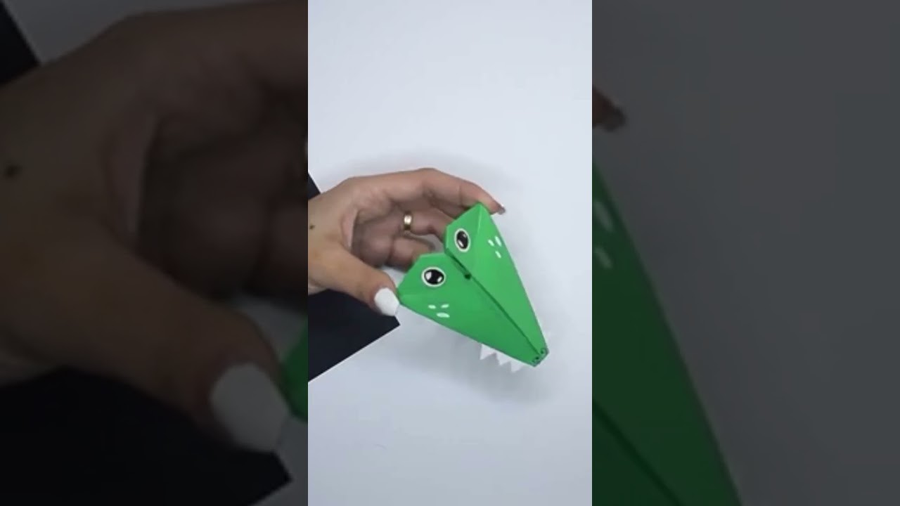 DIY Paper crocodile Puppet TikTok
