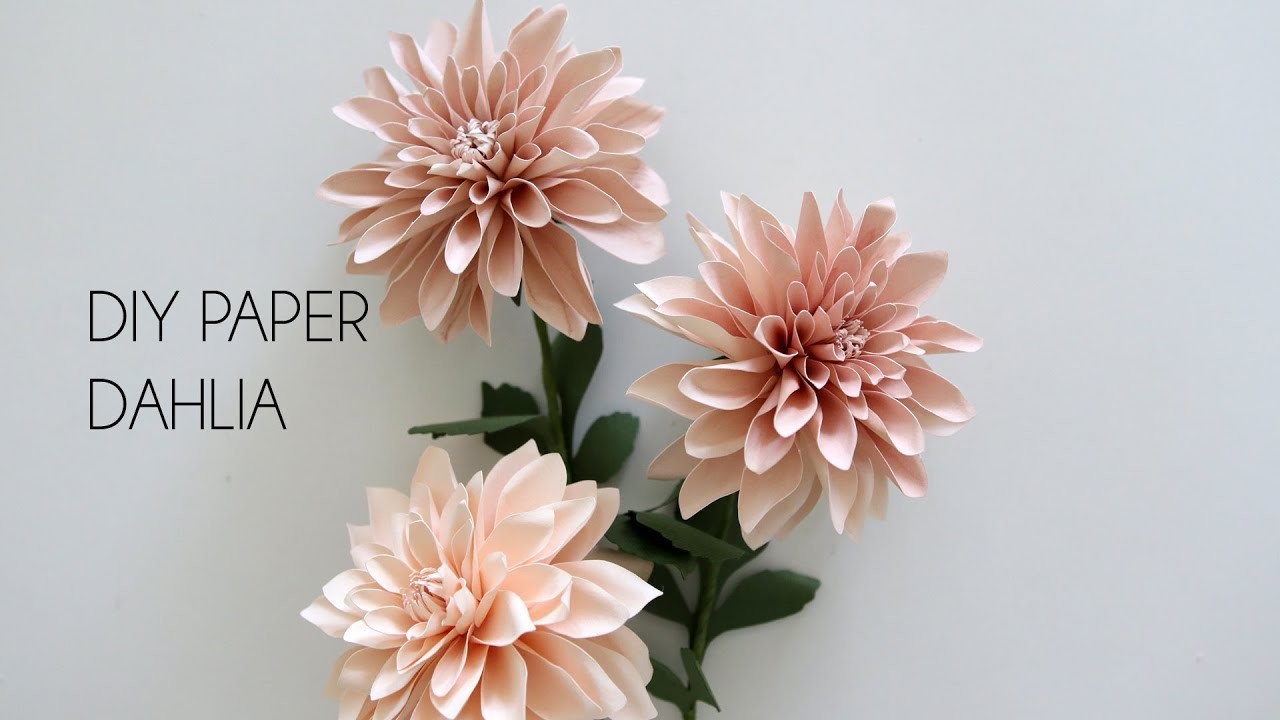 DIY Paper Dahlia (Cricut, Silhouette Paper Flower Crafts)