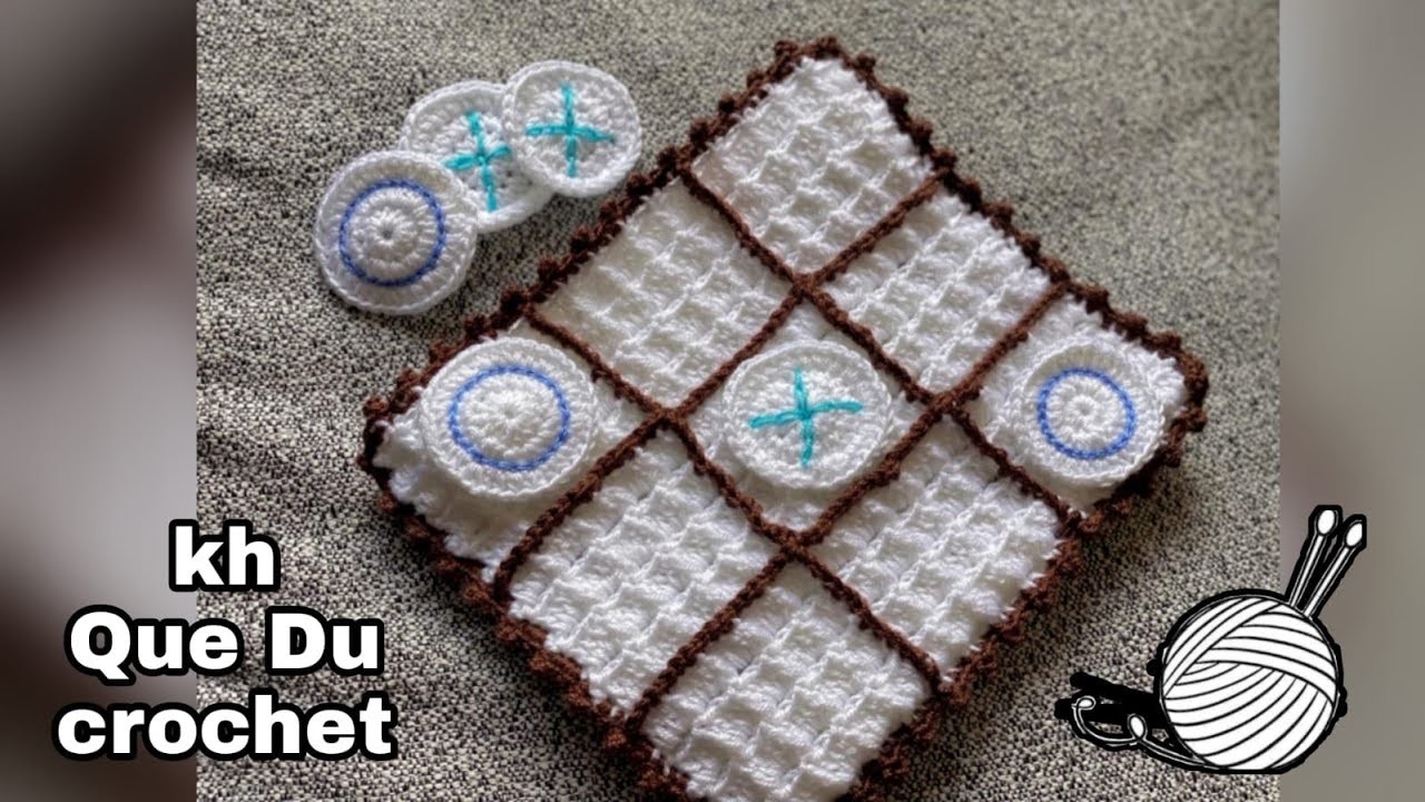 Faire un jeux pour enfants XOX en crochet @MamieCrochet #kh_crochet