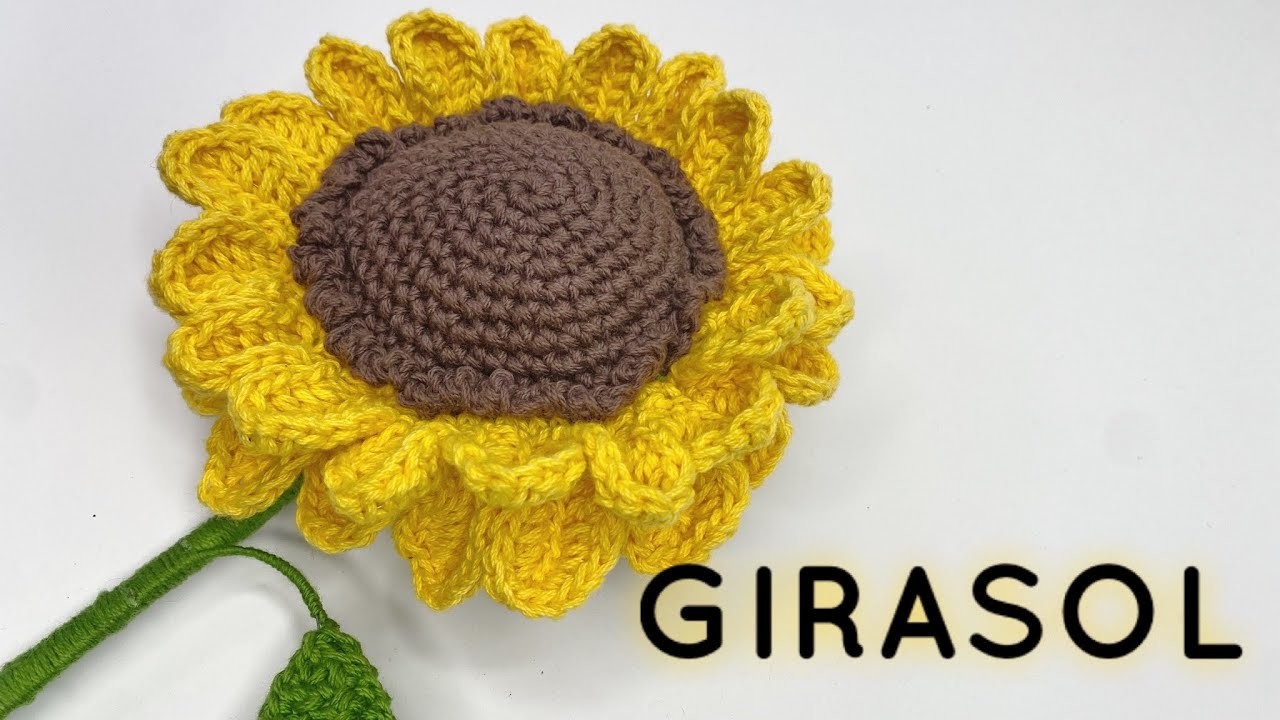 Girasol a crochet. sunflower crochet