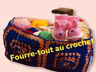 Sac fourre tout au crochet, sac facile au crochet.