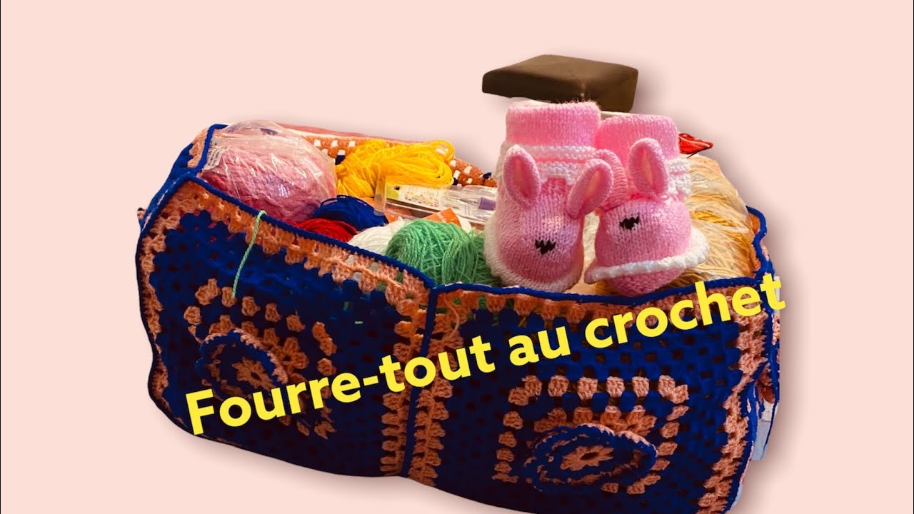 Sac fourre tout au crochet, sac facile au crochet.