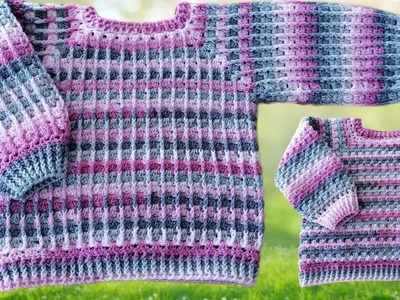 TUTO pull "PRUNE" TOP DOWN motif réversible AU crochet TOUTES TAILLES ET LAINE @isacrochet ????