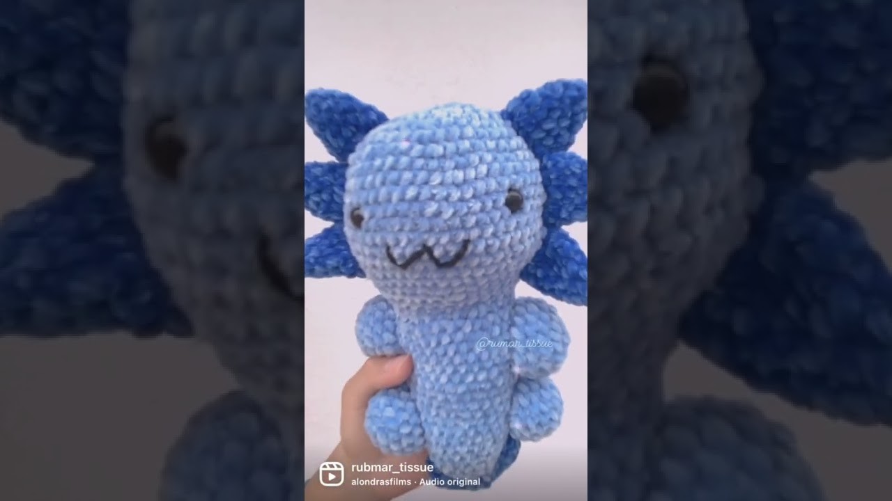 Ajolote amigurumi crochet ????????. Axolotl amigurumi crochet