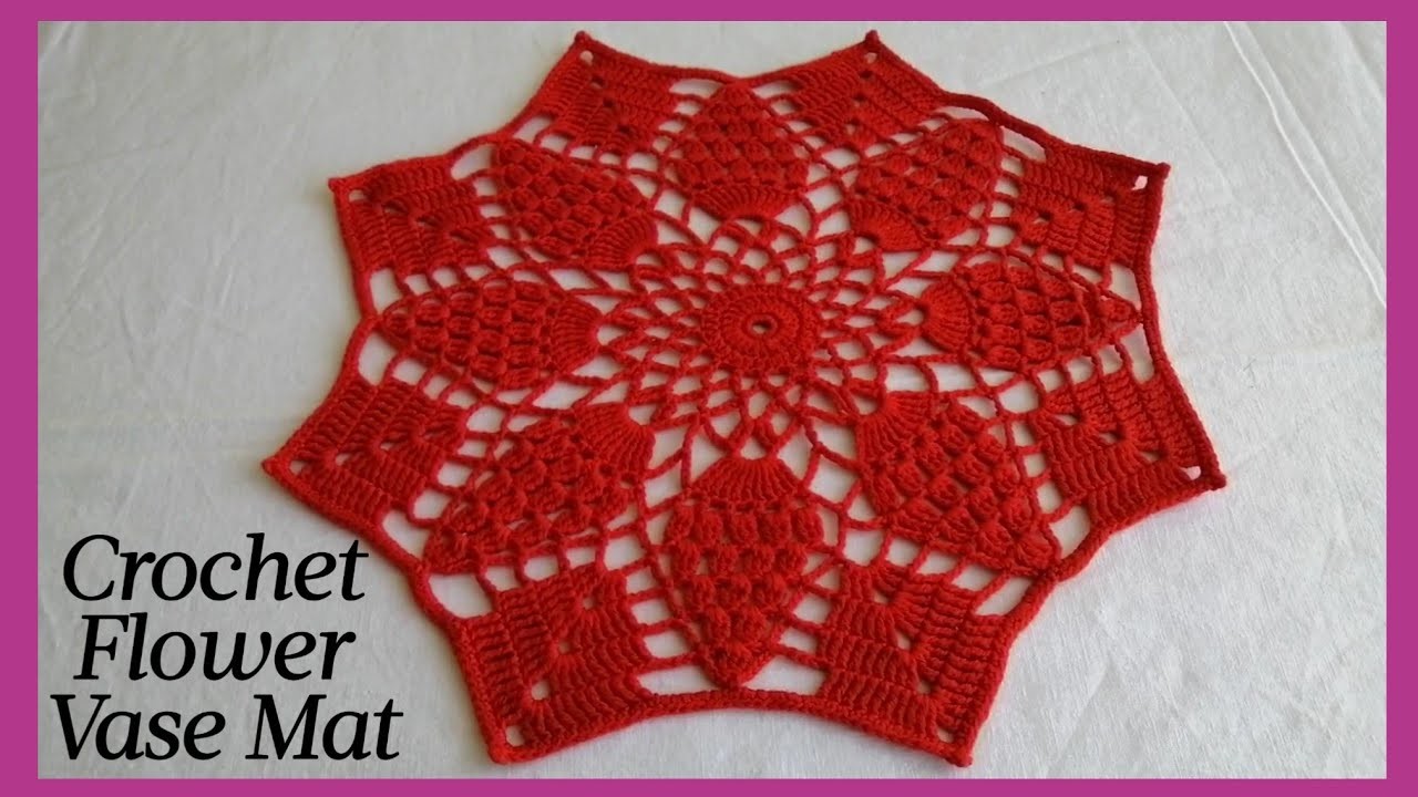 Crochet Flower Vase Mat
