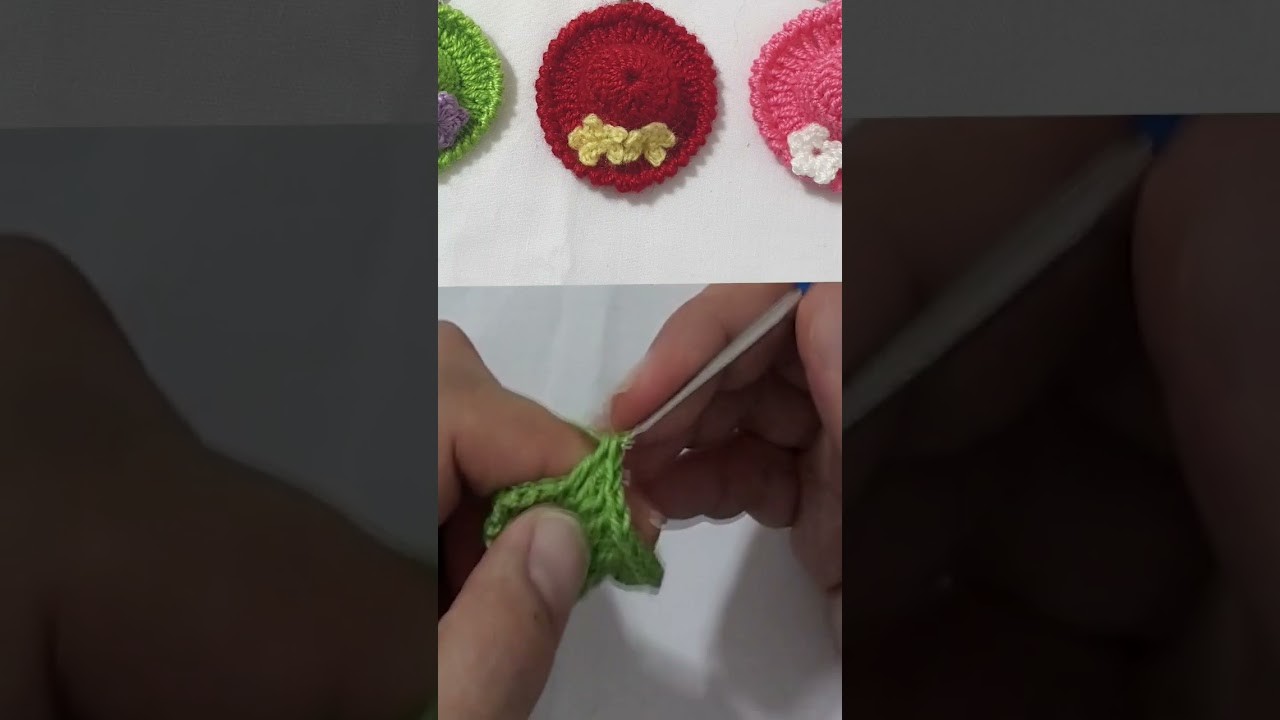 Crochet hat keychain