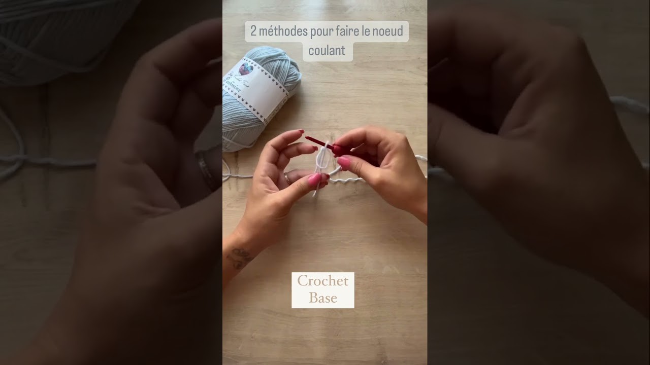 Deux méthodes pour faire un noeud coulant au ???? #crochet #crocheting #crochetpattern