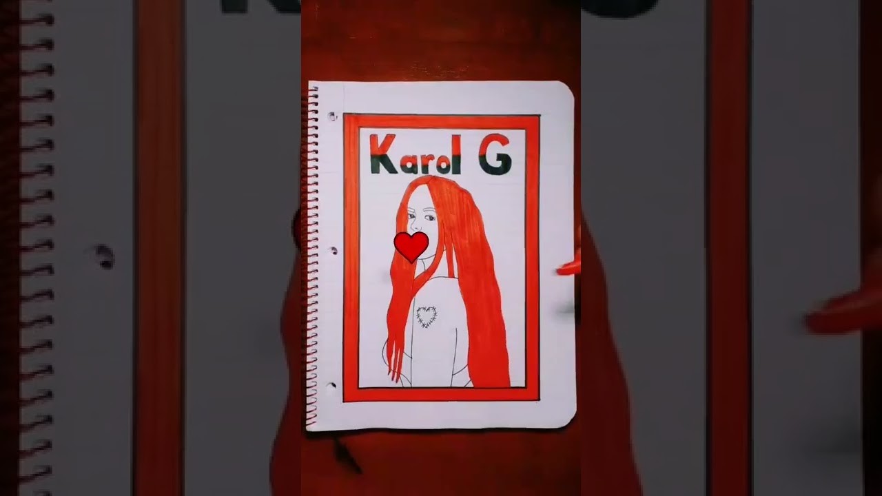 Dibujo de Karol G❤️ #shorts