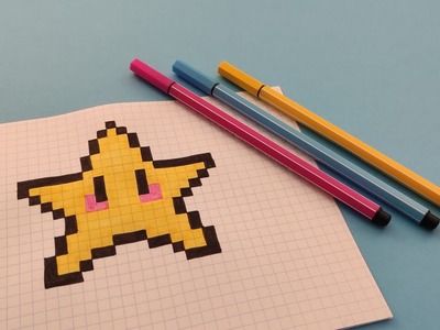 PIXEL ART - Comment dessiner une étoile kawaii - How to draw a star