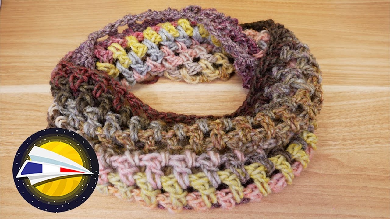 Une pelote - Une écharpe | Idée crochet simple et rapide | Idée snood pour l'automne