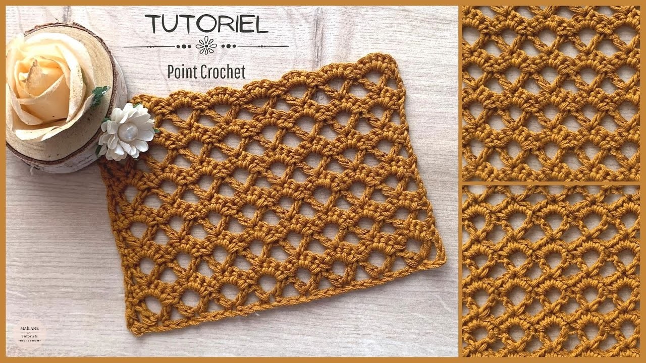 #284 Tricot: Magnifique point Ajouré-FACILE- Débutant✅ -Maïlane #crochet #crocheting #crochetpattern
