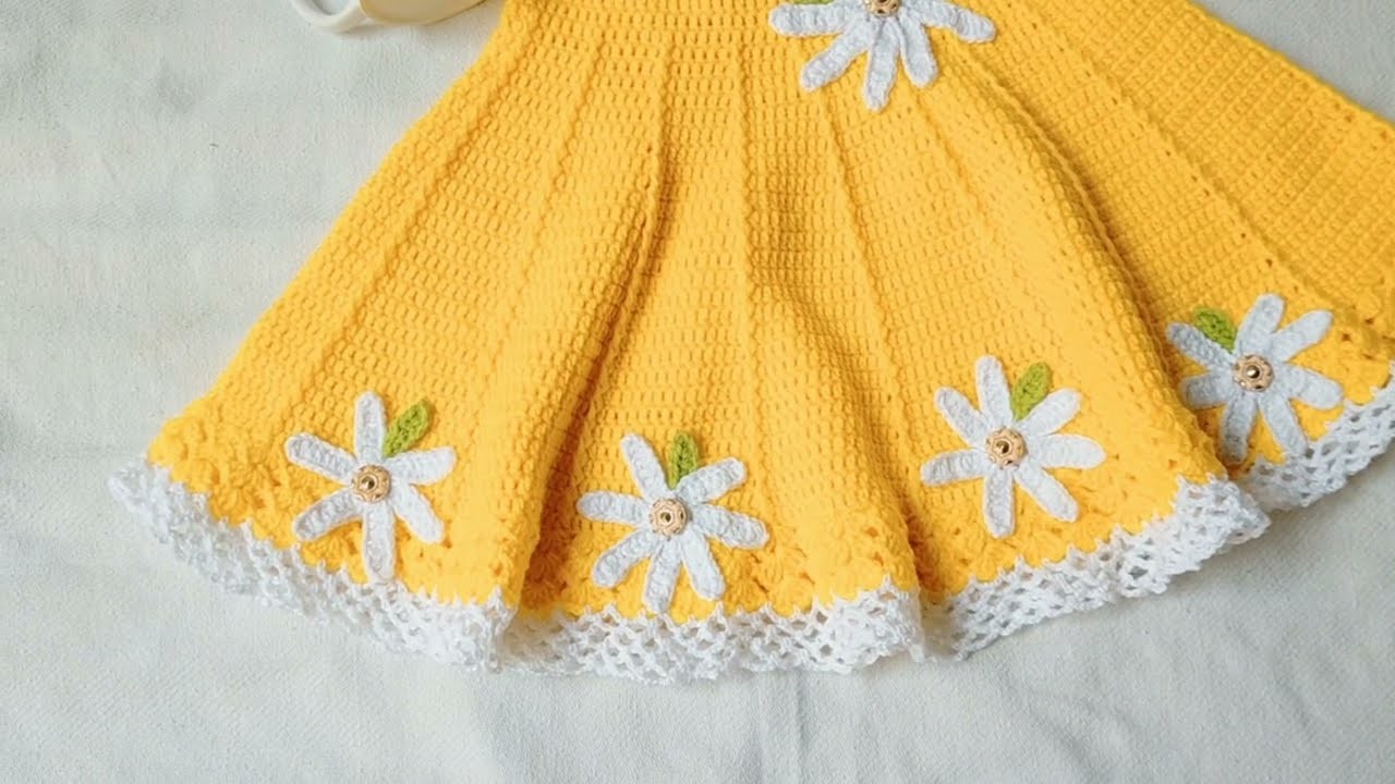 Crochet baby frock || crochet baby frock pattern || @crochetcraftingbyhayamarya4584