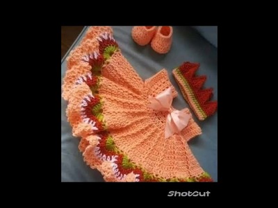Crochet baby frocks