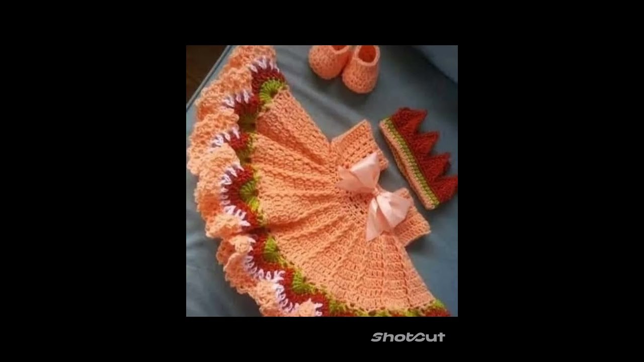 Crochet baby frocks