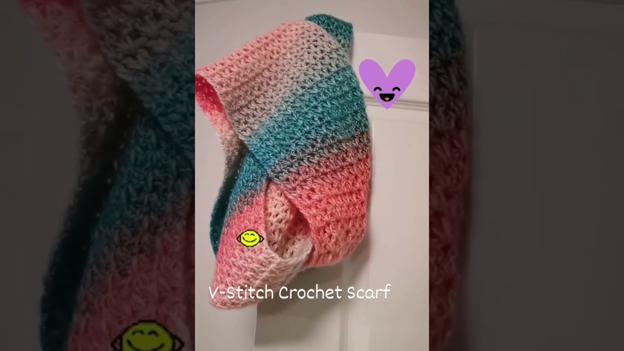 V Stitch Infinity Crochet Scarf