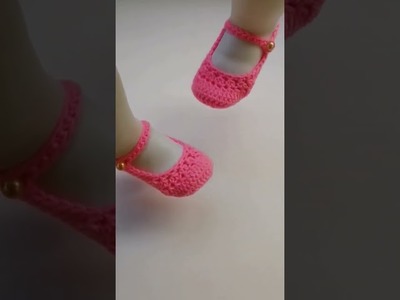 Baby Crochet Heels Pink