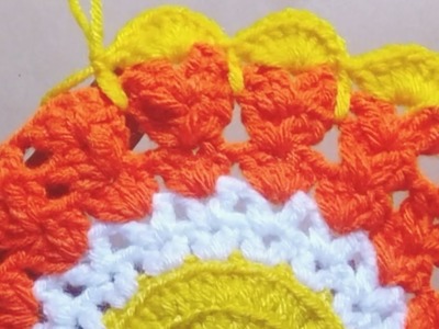 ????️न्यू डिजाइन थालपोश, How to make Crochet thalposh, pattern easy knitting Table mat, Rumal design