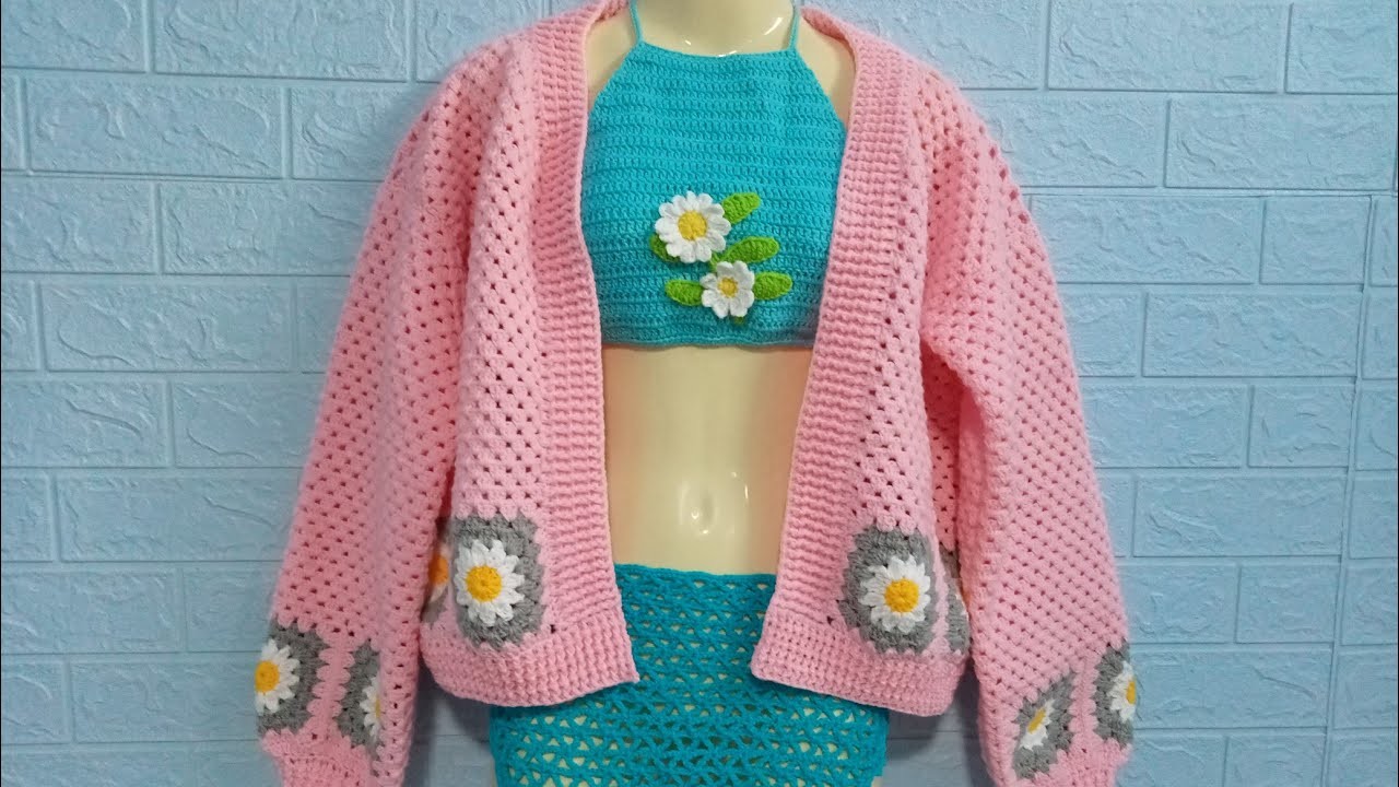 เสื้อคลุมถักโครเชต์ Crochet Cardigan