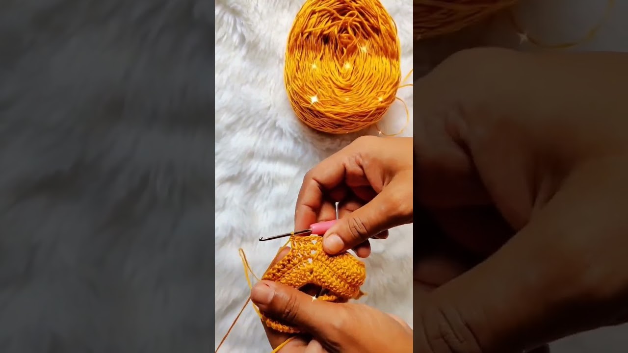 Double crochet ( ডাবল ক্রুশে)  #crochet #crochettutorial #crochetlovers