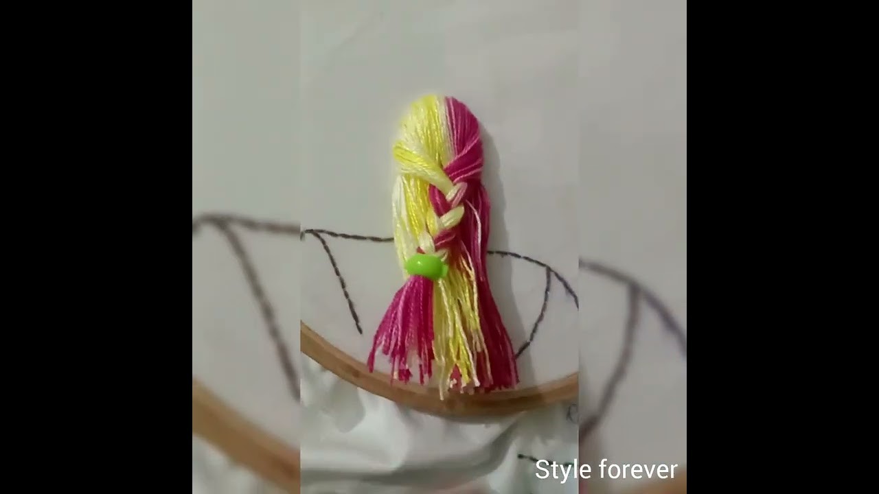 3D embroidery girl hair#styleforever #style#shortvideoviral