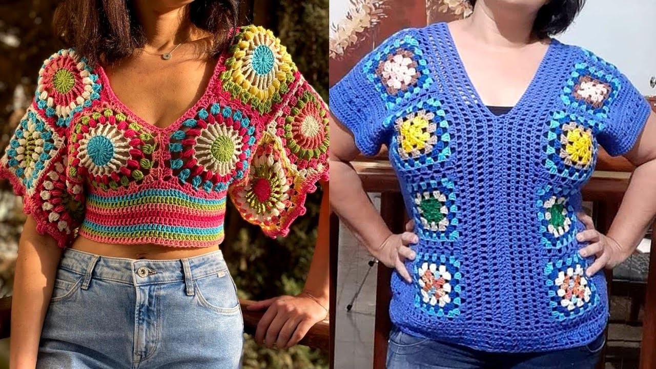 Crochet Designer Crop Top,Crochet, Crochet Baby Frock, Crochet Pattern, #beautyhorizonandart