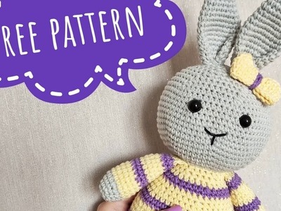 Sweet crochet bunny Free amigurumi pattern