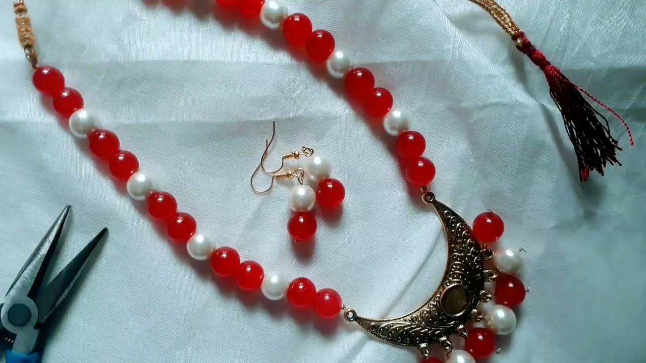 DIY pearl pendant set
