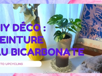 DIY peinture au bicarbonate : customisation vase upcycling effet béton