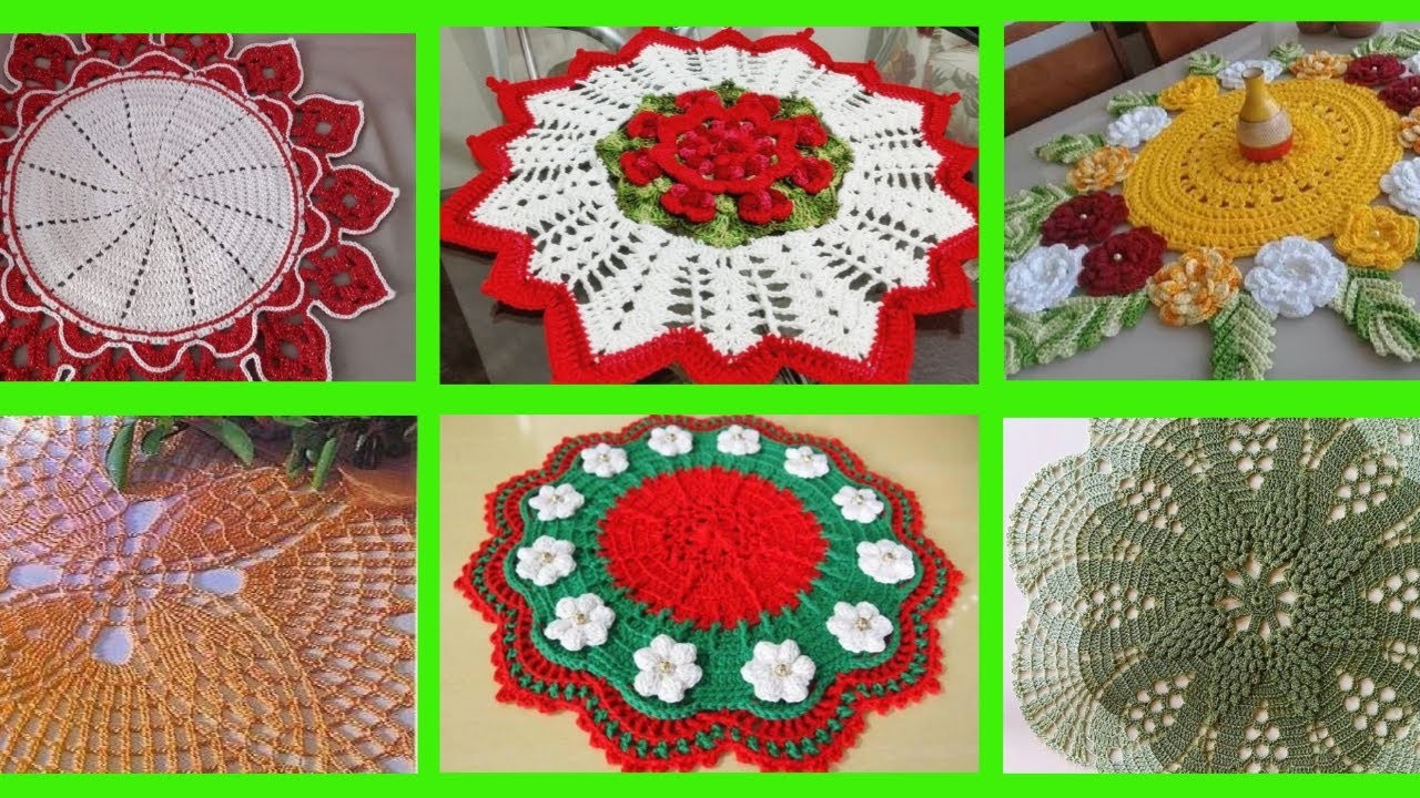 क्रोसिया थालपोश.woolen design.crochet Thalposh Crochet Tablemat.woolen rumal.crosia designs.crochet