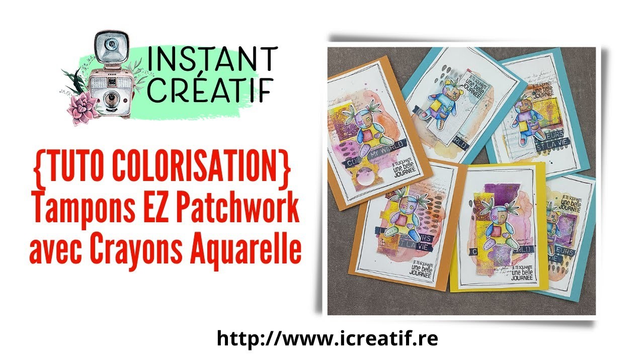 {TUTORIEL} Colorisation de tampons avec Crayons Aquarelle MUSEUM de Caran d'Ache