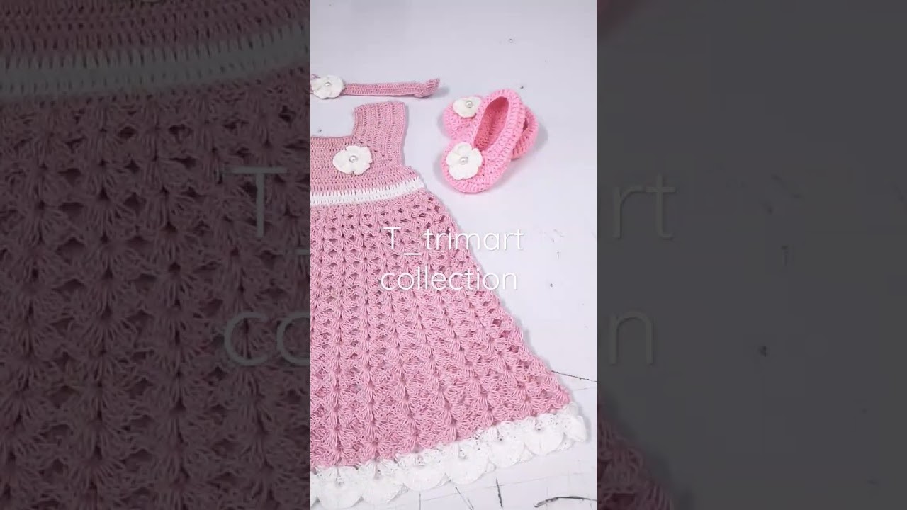 Crochet baby dress.