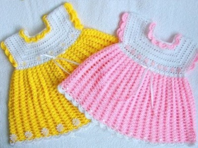 Handmade crochet baby dresses || crochet baby frock pattern || @haya_maryam9757