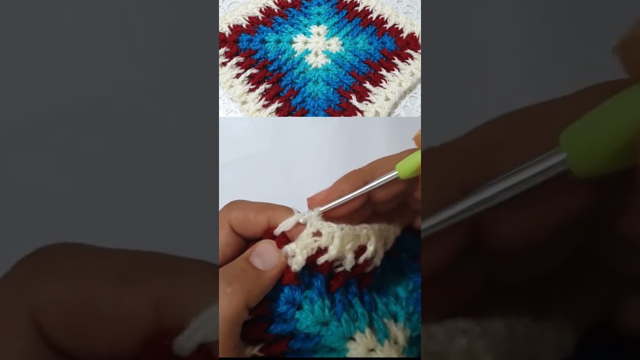 Mosaic crochet squares