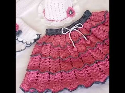 Woolen crochet baby lehnga #shorts #wool