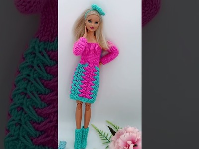 Barbie style RR #shorts  #knitting  #crochet  #تريكو