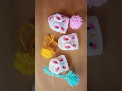 Crochet Amigurumi Bunny Keychain | free pattern | حافظ مفاتيح على شكل أرنوب لطيف | DIY