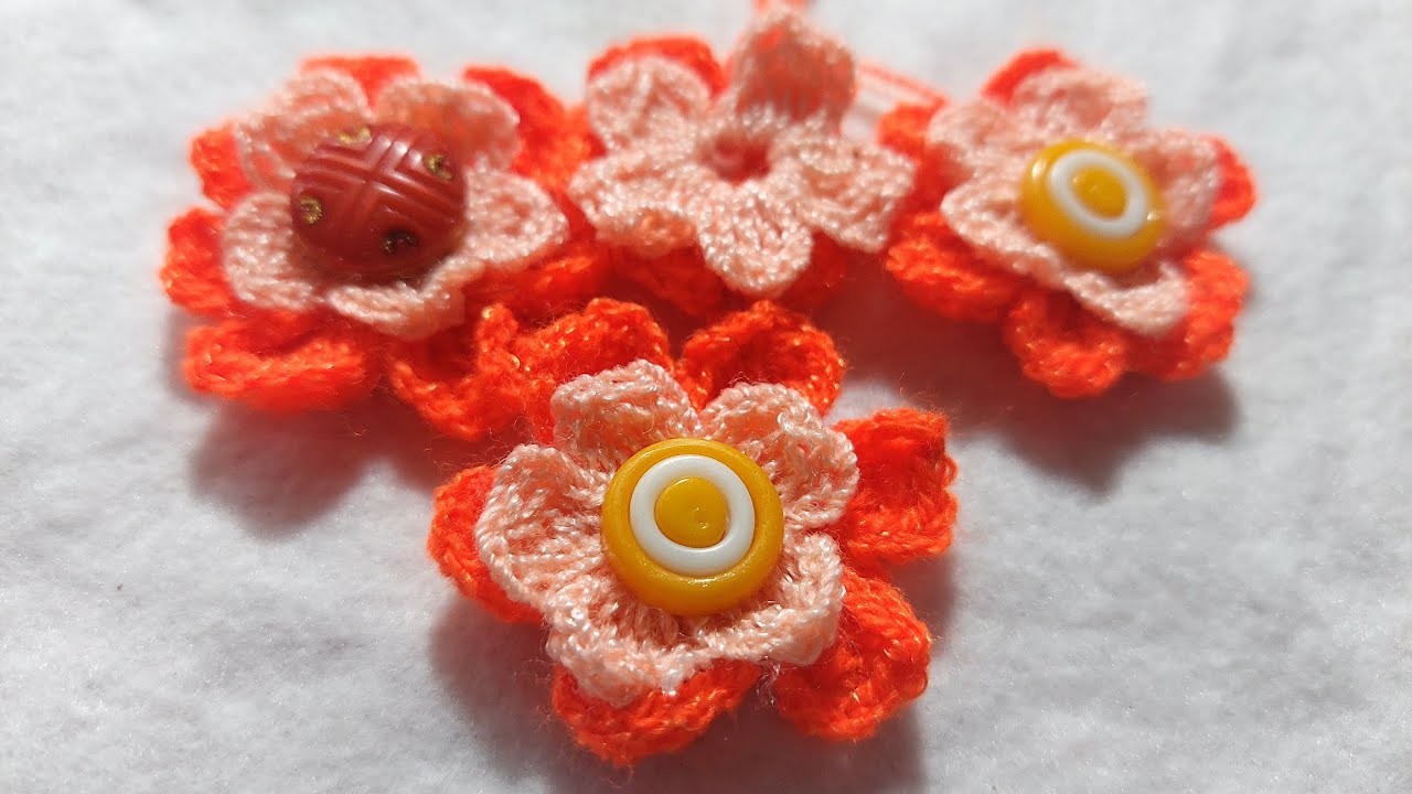 Flores sencillas a crochet  Sonia R.A.